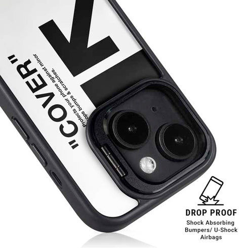 Black and White Arrows iPhone 15 Plus Kickstand Case