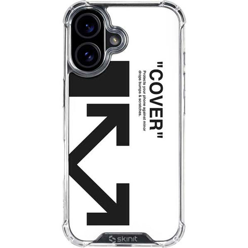 Black and White Arrows iPhone 16 Plus Clear Case