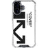 Black and White Arrows iPhone 16 Plus Clear Case