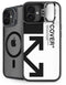 Black and White Arrows iPhone 16 Plus Kickstand Case
