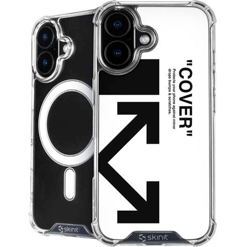 Black and White Arrows iPhone 16 Plus MagSafe Case
