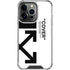 Black and White Arrows iPhone 16 Pro Max Clear Case