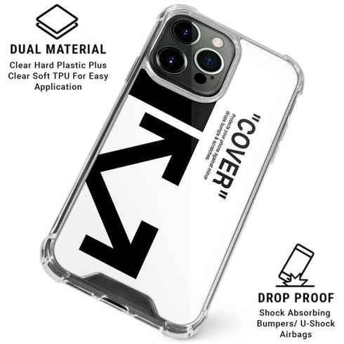 Black and White Arrows iPhone 16 Pro Max Clear Case