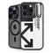 Black and White Arrows iPhone 16 Pro Max Kickstand Case