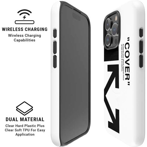 Black and White Arrows iPhone 16 Pro Max Magsafe Impact Case