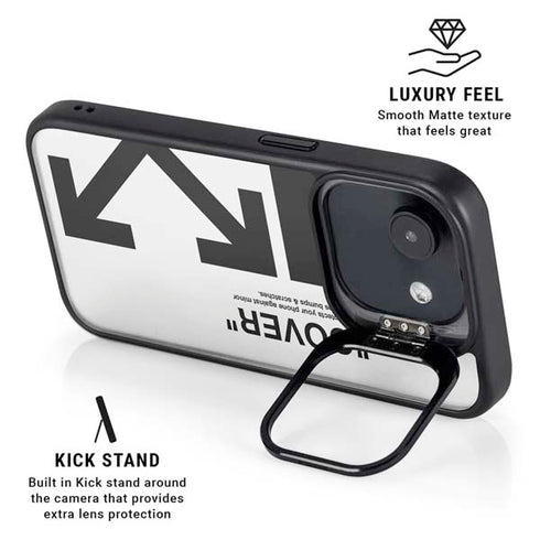 Black and White Arrows iPhone 16e Kickstand Case