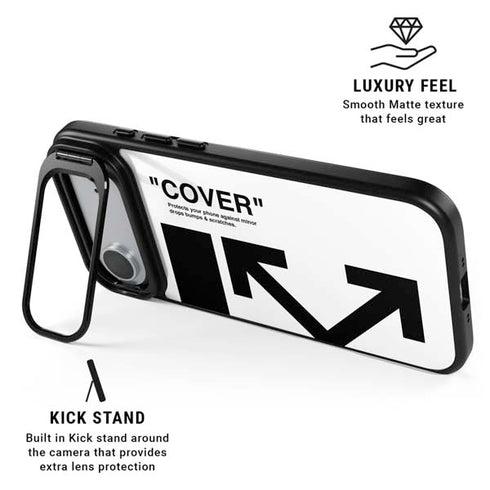 Black and White Arrows iPhone 17 Air Kickstand Case