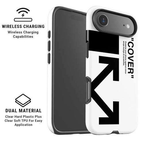 Black and White Arrows iPhone 17 Air Magsafe Impact Case