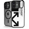 Black and White Arrows iPhone 17 Kickstand Case