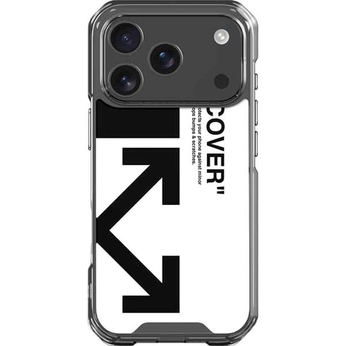 Black and White Arrows iPhone 17 Pro Clear Case