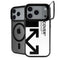 Black and White Arrows iPhone 17 Pro Max Kickstand Case