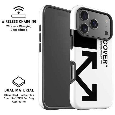 Black and White Arrows iPhone 17 Pro Max Magsafe Impact Case