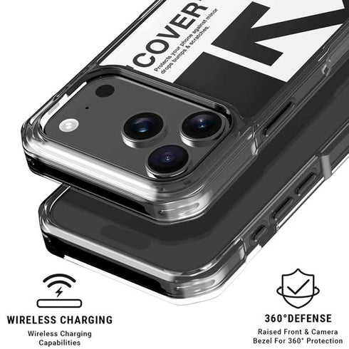 Black and White Arrows iPhone 18 Pro Clear Case