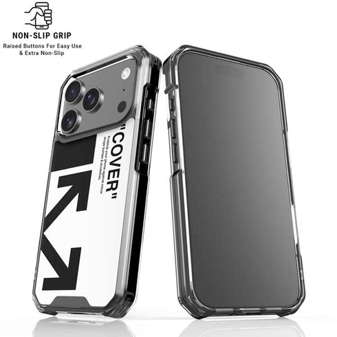 Black and White Arrows iPhone 18 Pro Clear Case