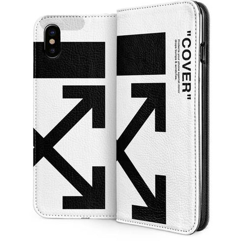 Black and White Arrows iPhone 8 Folio Case