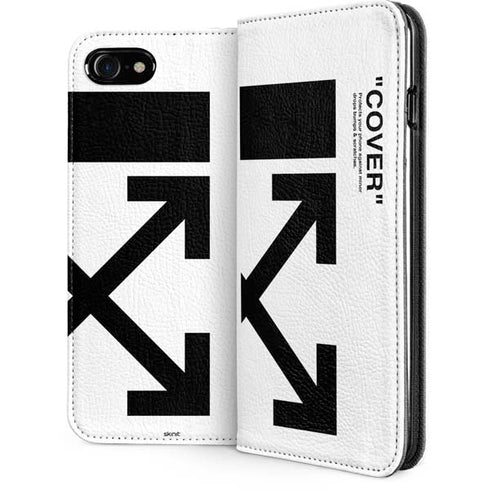Black and White Arrows iPhone SE (2nd & 3rd Gen) Folio Case