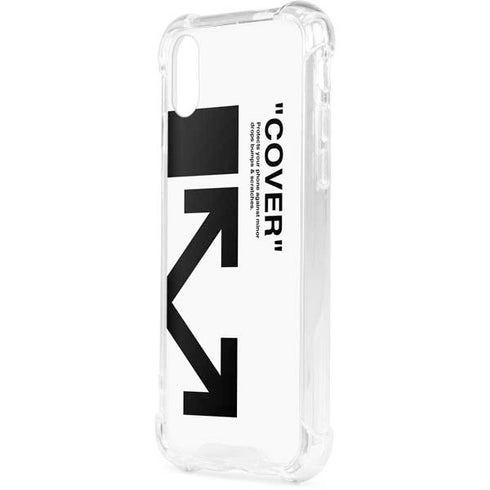 Black and White Arrows iPhone XS Clear Case