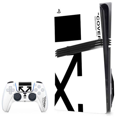 Black and White Arrows PS5 Pro Disk Bundle Skin