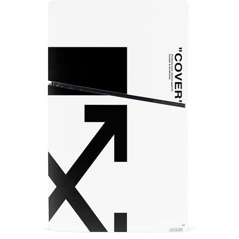 Black and White Arrows PS5 Slim Digital Edition Console Skin