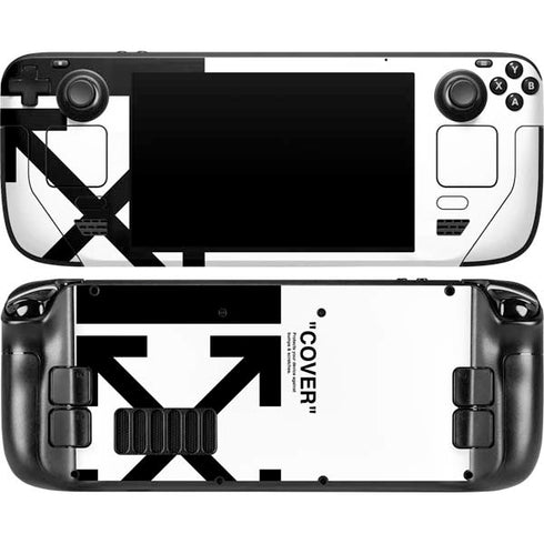 Black and White Arrows Steam Deck Handheld Gaming Computer OLED Skin