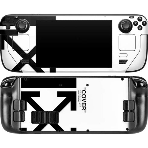 Black and White Arrows Steam Deck Handheld Gaming Computer Skin