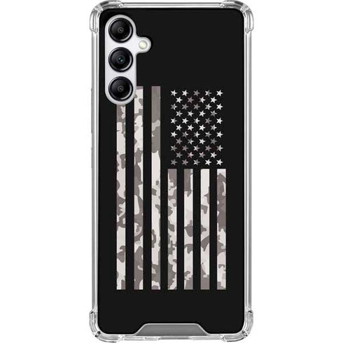 Black and White Camo American Flag Gabb Phone 4 Clear Case