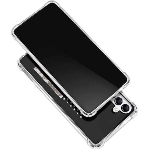 Black and White Camo American Flag Gabb Phone 4 Clear Case
