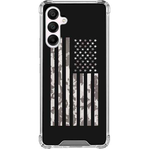 Black and White Camo American Flag Galaxy A16 5G Clear Case
