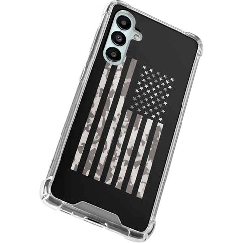 Black and White Camo American Flag Galaxy A16 5G Clear Case
