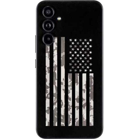 Black and White Camo American Flag Galaxy A54 5G Skin