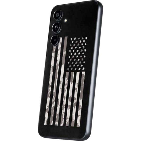 Black and White Camo American Flag Galaxy A54 5G Skin