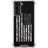 Black and White Camo American Flag Galaxy S22 Clear Case