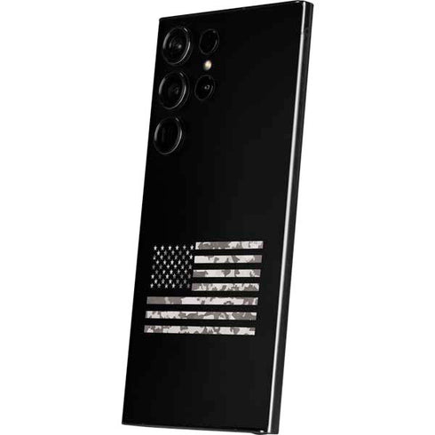 Black and White Camo American Flag Galaxy S25 Ultra Skin