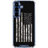 Black and White Camo American Flag Galaxy S25 Clear Case