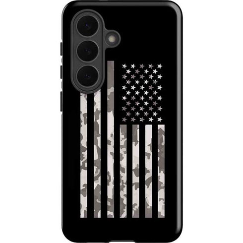 Black and White Camo American Flag Galaxy S26 Impact Case