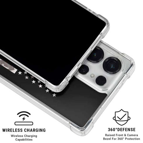 Black and White Camo American Flag Galaxy S26 Ultra Clear Case