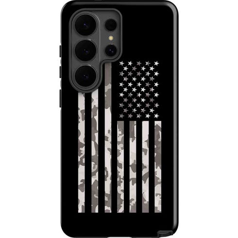 Black and White Camo American Flag Galaxy S26 Ultra Impact Case