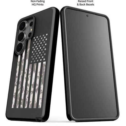 Black and White Camo American Flag Galaxy S26 Ultra Impact Case
