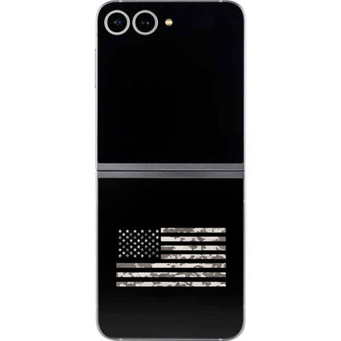 Black and White Camo American Flag Galaxy Z Flip6 Skin