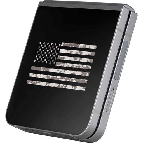 Black and White Camo American Flag Galaxy Z Flip6 Skin