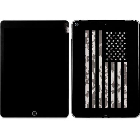 Black and White Camo American Flag iPad Skins