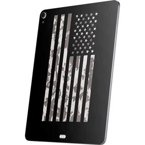 Black and White Camo American Flag Apple iPad Air Skin