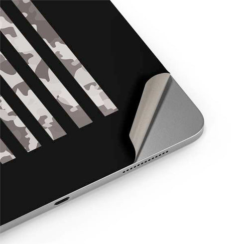 Black and White Camo American Flag Apple iPad Air Skin