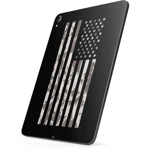 Black and White Camo American Flag Apple iPad Pro Skin