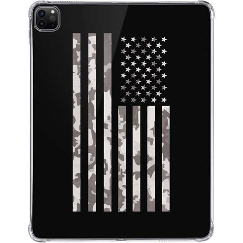 Black and White Camo American Flag iPad Pro 11in (2024) Clear Case