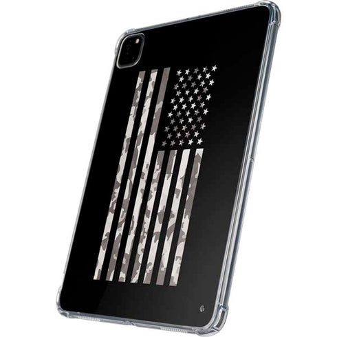 Black and White Camo American Flag iPad Pro 11in (2024) Clear Case