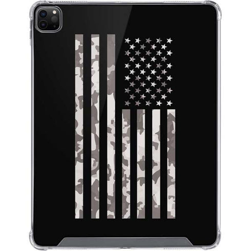 Black and White Camo American Flag iPad Cases