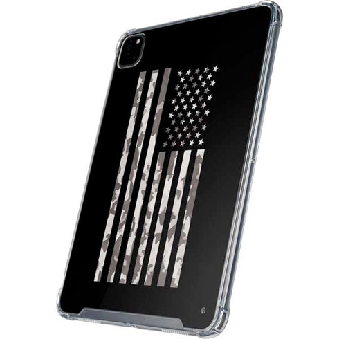 Black and White Camo American Flag iPad Cases