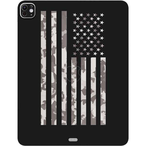 Black and White Camo American Flag iPad Pro 13in M4 (2024) Skin
