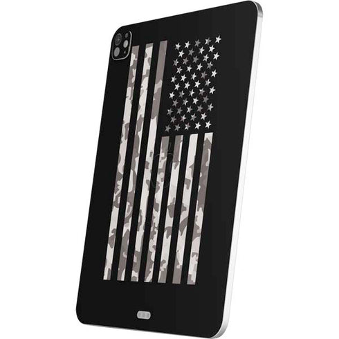 Black and White Camo American Flag iPad Pro 13in M4 (2024) Skin